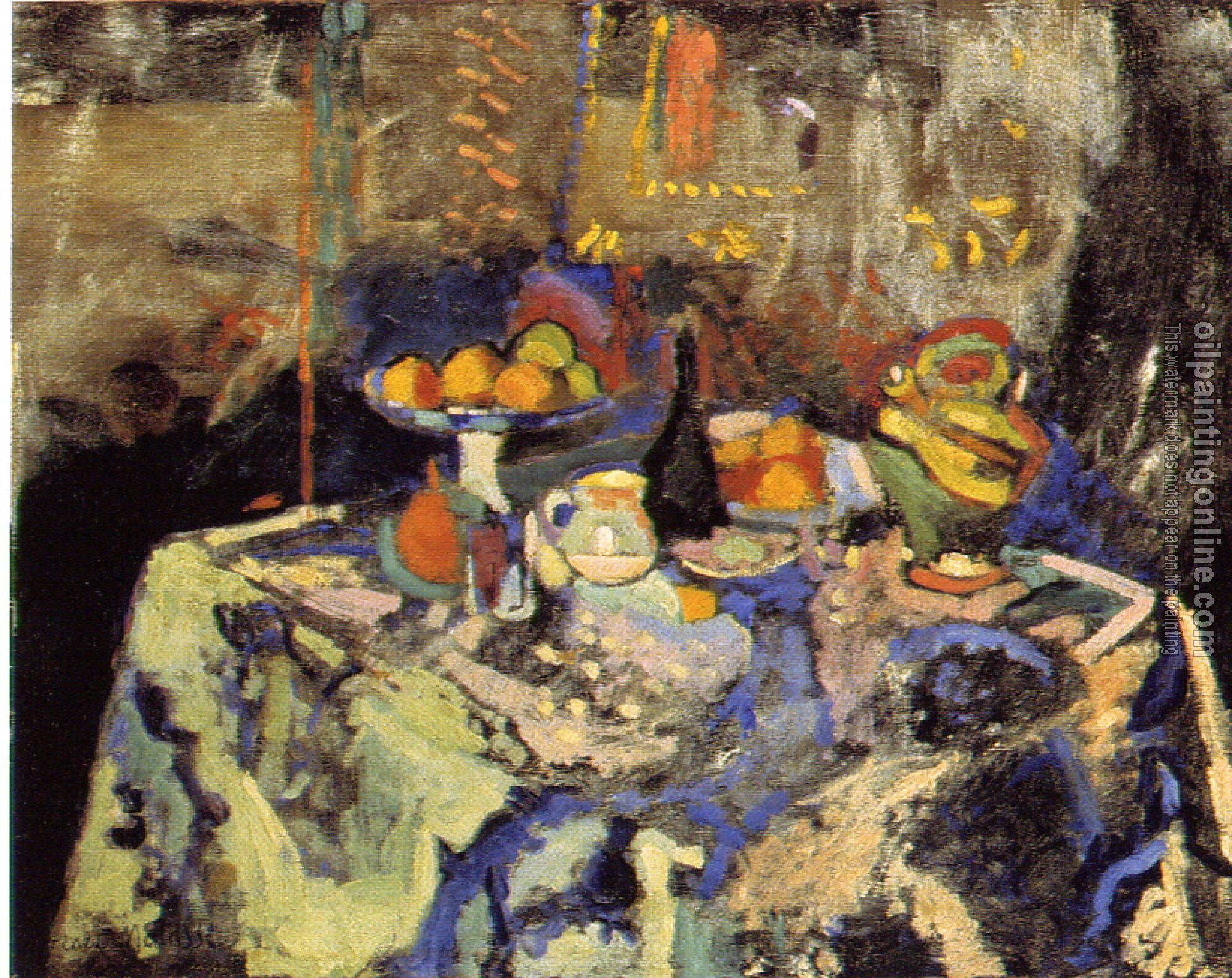 Matisse, Henri Emile Benoit - still life with blue tablecloth